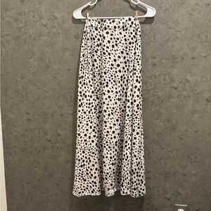Nasty Gal Black and White Spotted Maxi Skirt